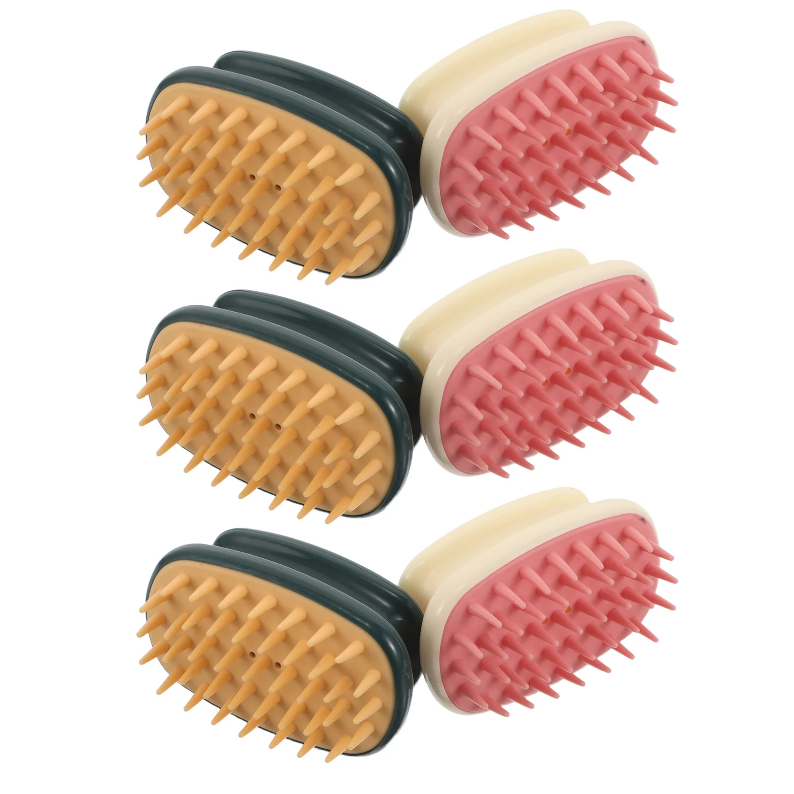 

6 Pcs Hair Brush Treatments Massager Scalp Shampoo Washing Tool Bathroom Massagerhead Scratcher