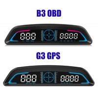 G3 / B3 Car Head Up Display OBD2 GPS Smart For HUD Digital Meter Speedometer Security Alarm RPM Water Temp Tachometer Car Gauge