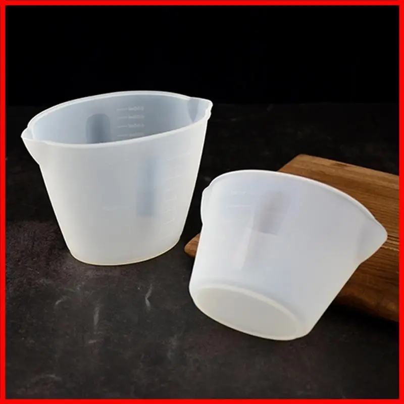 3XUA 250ml/500ml Reusable Non-stick Silicone Mixing Pour Cup Tools for Jewelry Making