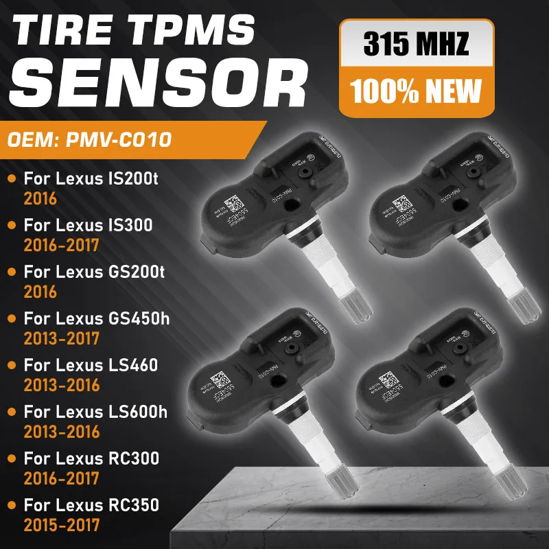 

1/4PCS Tire Pressure Sensor For Lexus IS200t GS200t 2016 Lexus IS300 RC300 2016-2017 Lexus LS460 LS600h Lexus GS450h RC350 TPMS