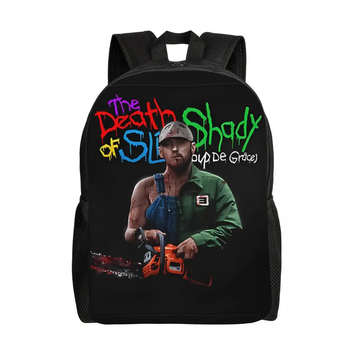 Death Of Slim Shady Rapper Backpack Hiking Backpacks Female High Quality Big High School Bags Pretty Rucksack