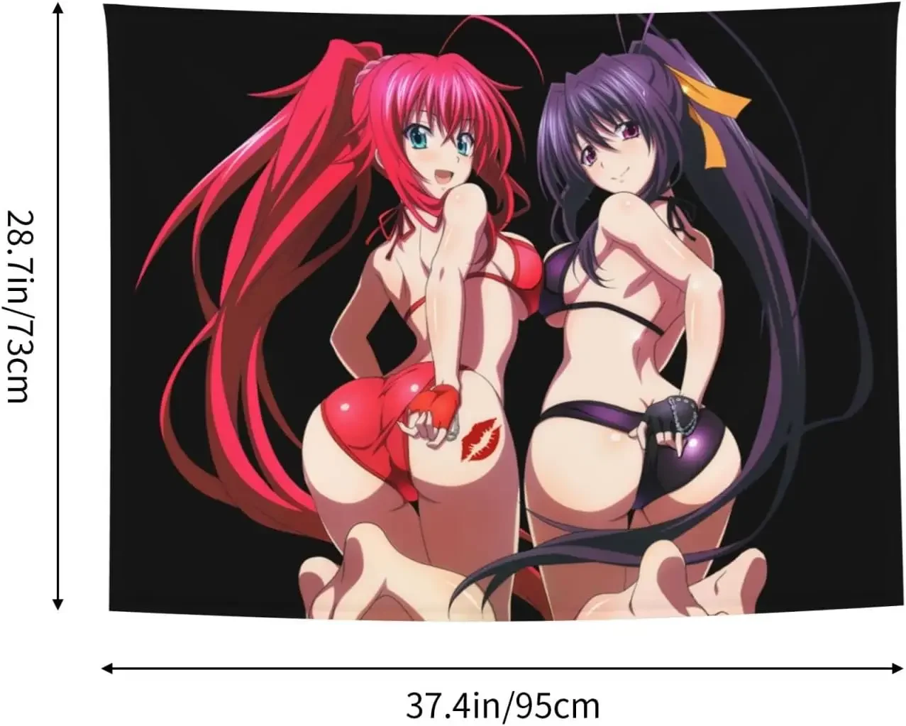 Anime High School DxD Rias Gremory Tapestry Wall Hanging,Anime Tapestry Poster Home Decor for Birthday Living Room