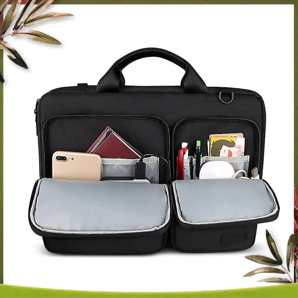 New-Zipper Binder With Sturdy Shoulder Strap & Multiple Pockets,For Office School Use, For Laptops,13.3 Inch