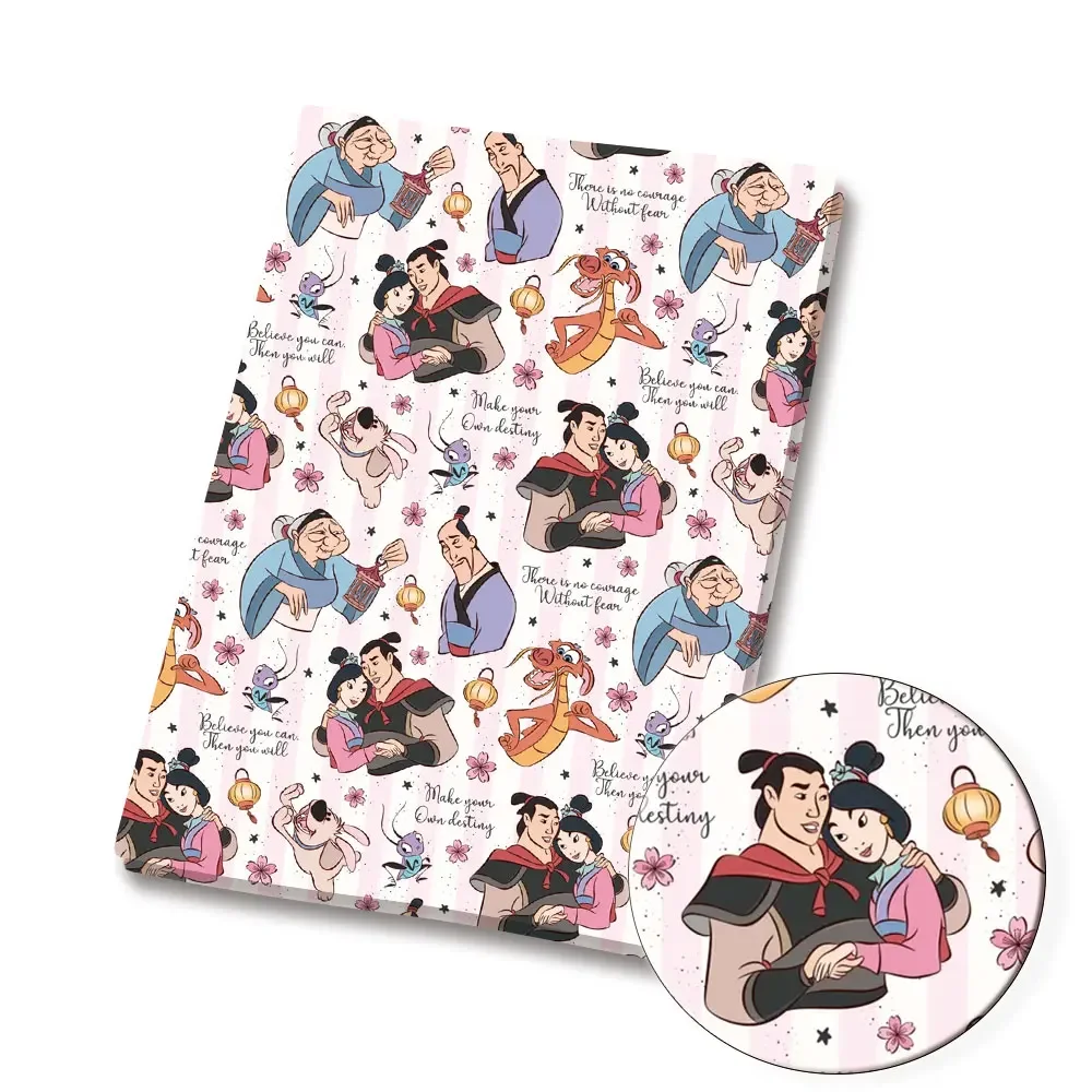 Ткань Disney 140x50 см, хлопковая ткань с героями мультфильмов, лоскутная ткань, детский домашний текстиль, шитье, кукольное платье, занавеска, полиэфирная хлопковая ткань