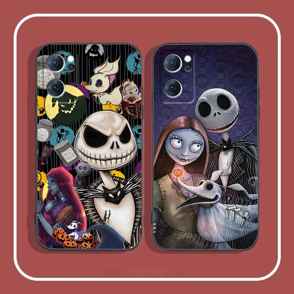 Disney The Nightmare Before Christmas Phone Case For OPPO Reno 10 8 8T 7 7Z 6 5 5F 4 Find X5 X3 X2 Pro Plus Lite 5G Cover Cqoues