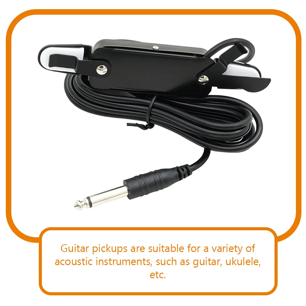 

Acoustic Guitar Pickup Professional Folk Instrument Transducer No Drill Installation Portable Lightweight Pickup for Electric