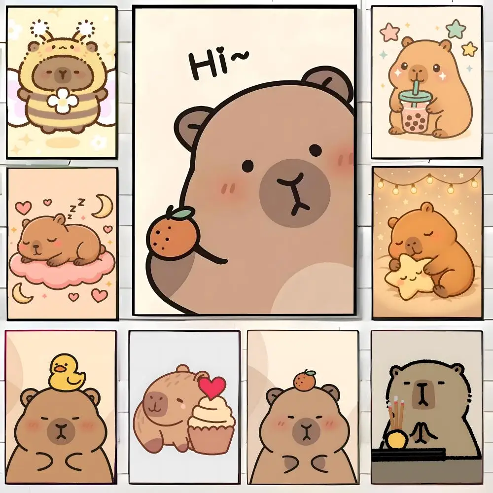 Cute Animal Art C-Capybara Poster Wall Art Print Decorative Mural Home Decor Gift Unframed