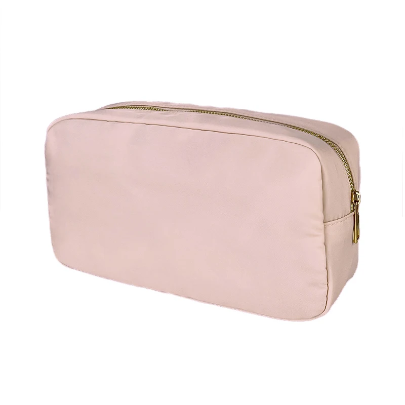 Custodia in Nylon impermeabile rosa borse per il trucco borsa per cosmetici da viaggio borsa con cerniera borsa da viaggio per donna organizzazione