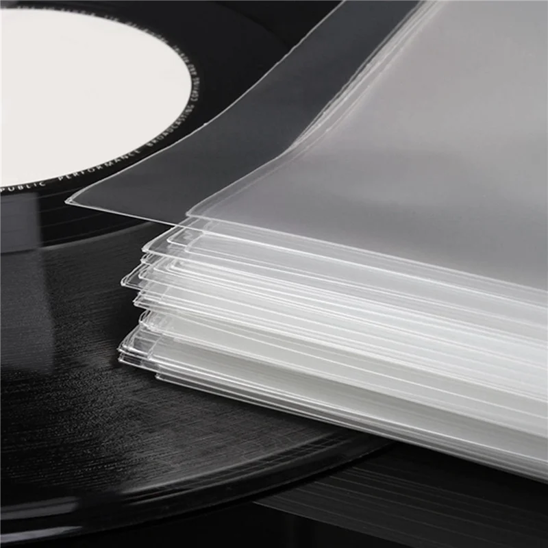 

B29C-200PCS Vinyl Record Protective Sleeve 12 Inch For Turntable Player LP Vinyl Record Self Adhesive Records Bag