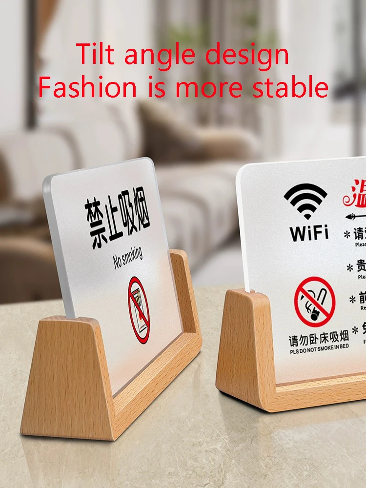 Desktop acrylic advertising display board customized logo identification board customized card slogan notice