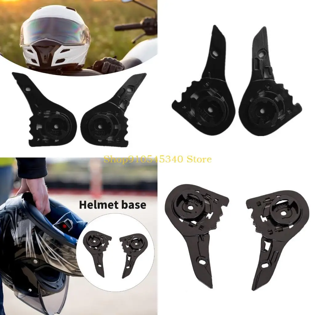 

U2JA Pair Face Shield Visors Base Motorcycle Helmets Visors Gear Base Plate for FF300 FF358 FF396 FF385 Replacement Part