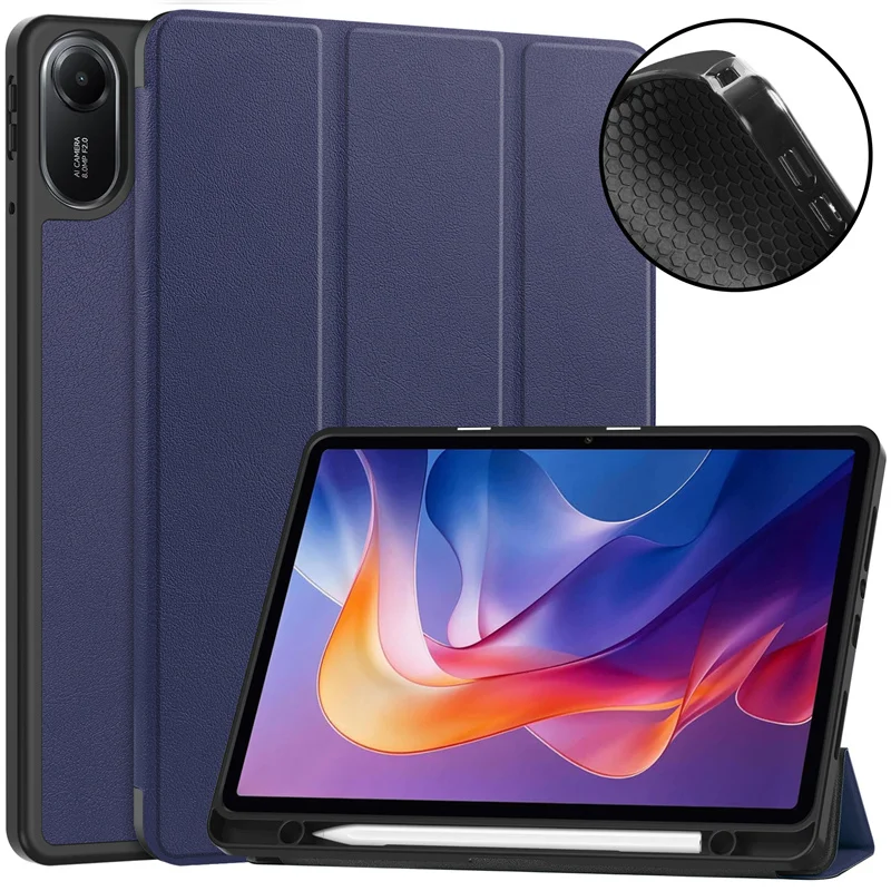 For Xiaomi Redmi Pad 2 Case with Pencil Holder Magnetic Leather TPU Back Fold Stand Smart Cover For Funda Redmi Pad 2 Case 2025