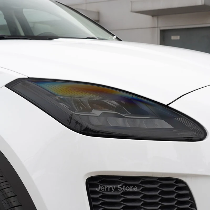 

For Jaguar E Pace 2017-Present Headlight Protective Film Headlamp Smoked Black Tint Anti-Scratch Protective TPU Repair Sticker