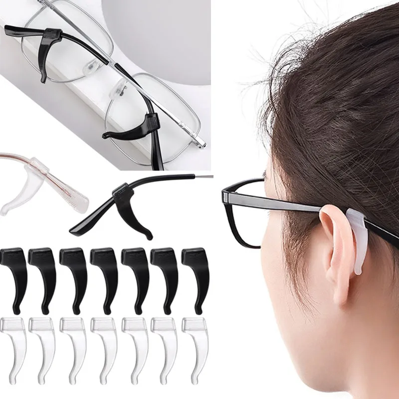 Silicone Glasse Anti Slip Sleeve Hook Shaped Sturdy Eyeglass Accessories Prevent Falling Hanging Shell-like Hooks Buckle Bracket