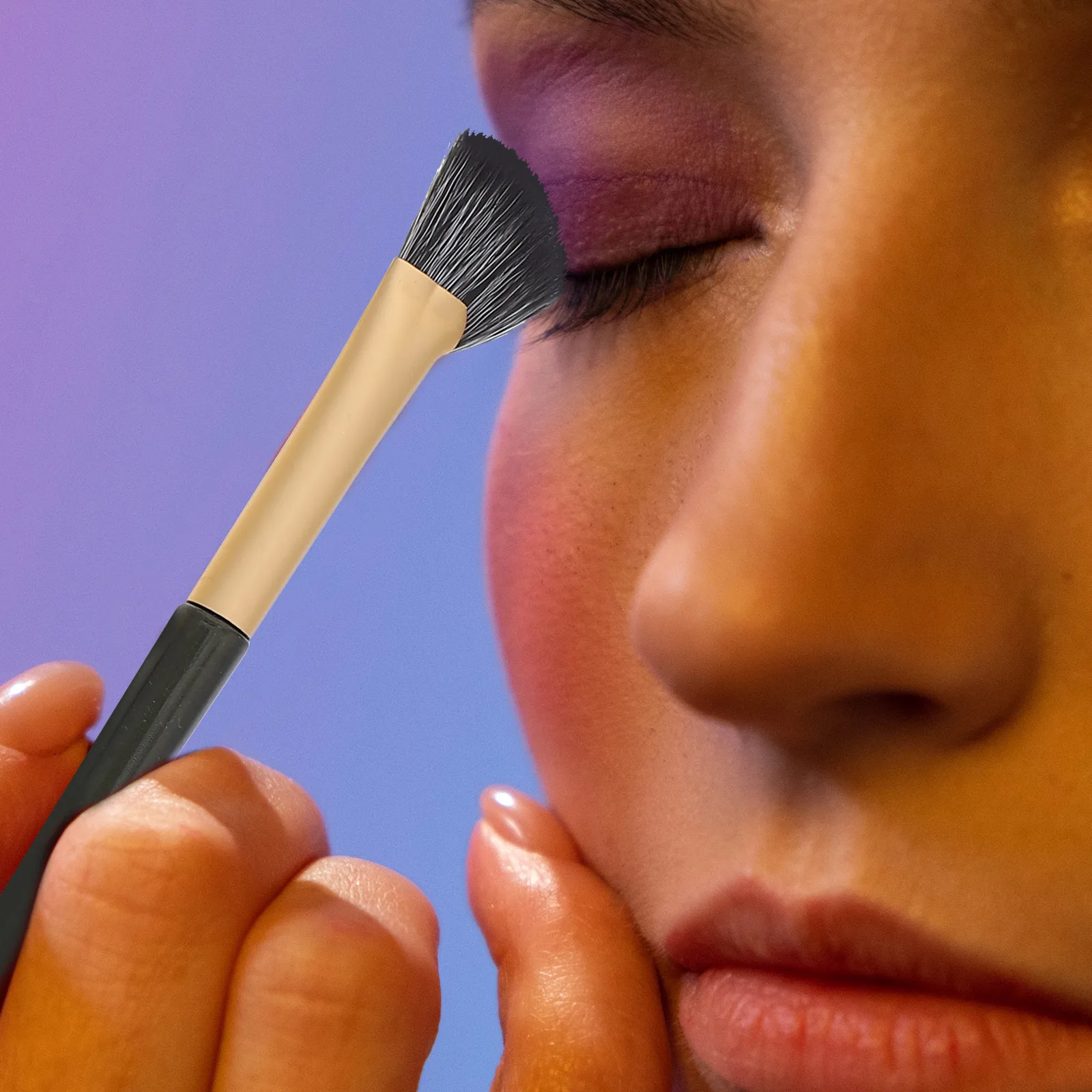 

6 Pcs Nose Shadow Brush White Black Angled Eyeliner Concealer Precision Makeup Eyeshadow Set Tools Brow Brushes