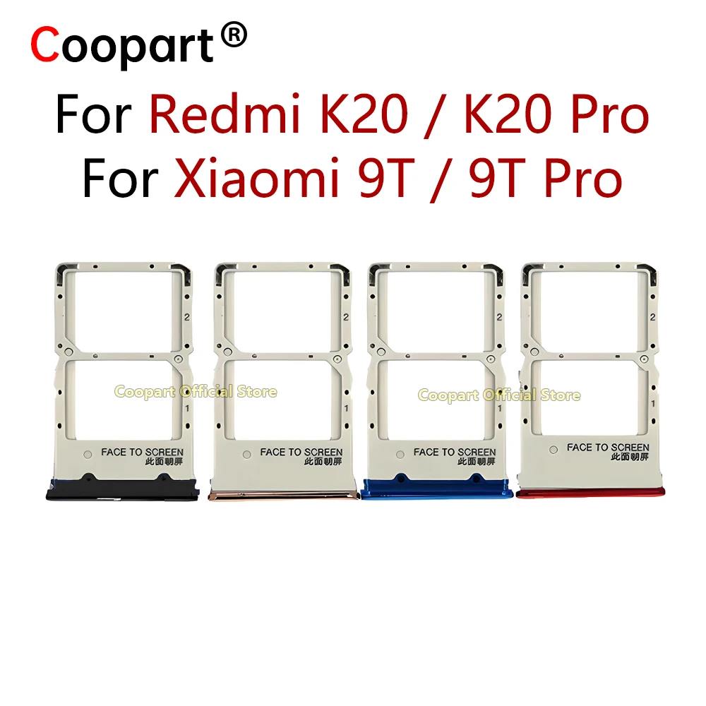 Coopart SIM Card Slot Tray Holder For Xiaomi Mi 9T Pro / Redmi K20 Pro Sim Card Reader Socket