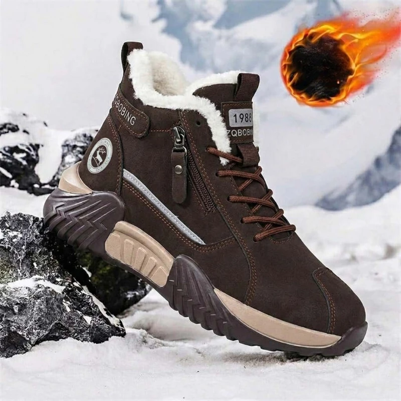 New Plus Size Winter Warm Men's Cotton Shoes Fashion Trend Men's Casual  Shoes Anti Slip high-top Snow Boots