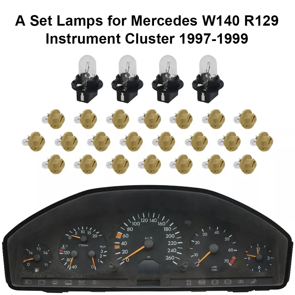 

A Set Bulbs for Mercedes W140 R129 Instrument Cluster
