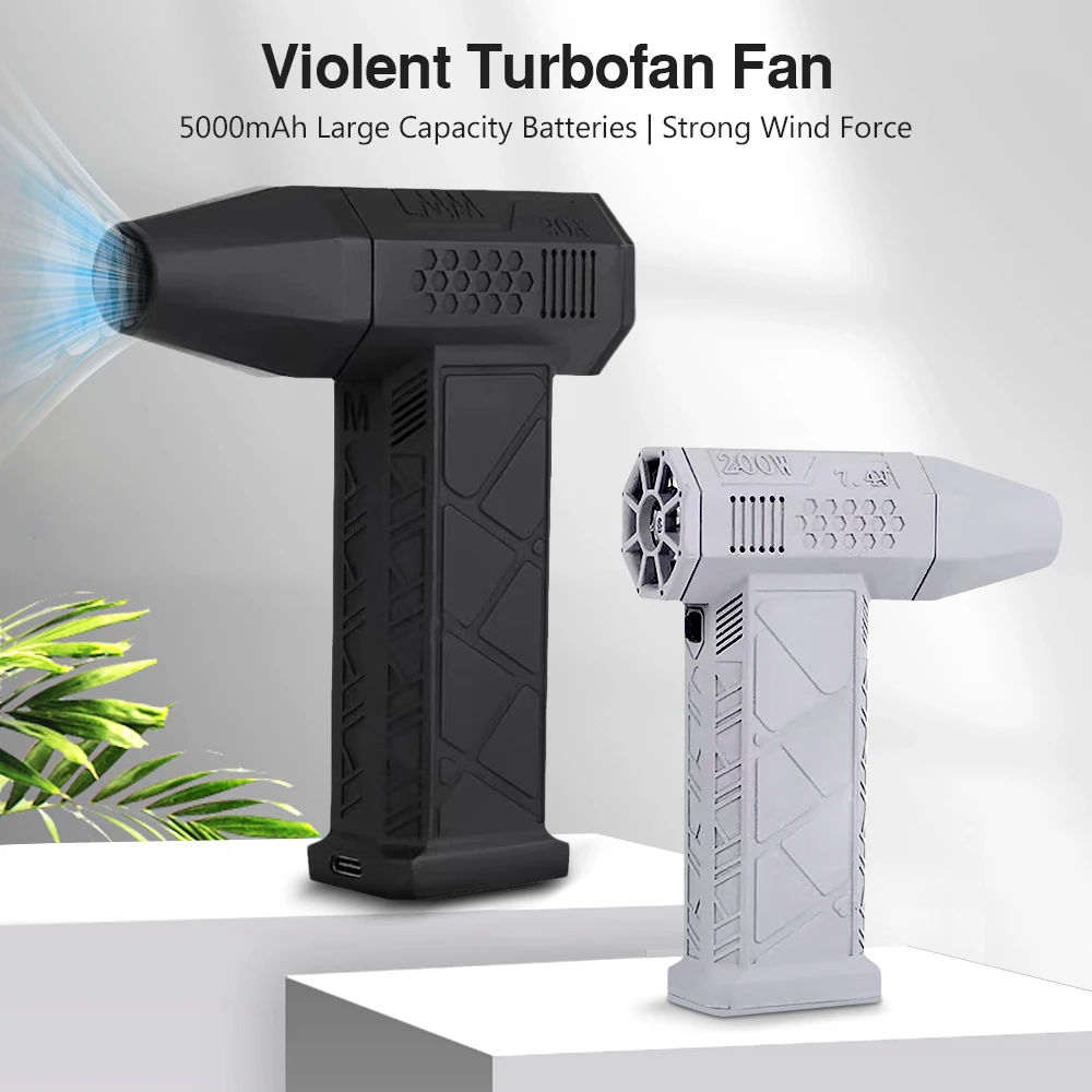 Multifunctional Mini Turbo Jet Fan Handheld Brushless Motor 130,000 RPM Powerful Blower Wind Speed Industrial Duct Fan