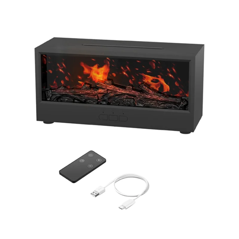 

A36T-Flame диффузор эфирного масла 3D пламя камин машина для ароматерапии красочный увлажнитель с дистанционным управлением для спальни B