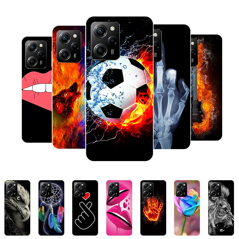 

for Poco X5 Pro Case Football Soft Silicone Back Cases for Funda Xiaomi Poco X5 Pro 5G Phone Cover for PocoX5 Pro etui Bumper
