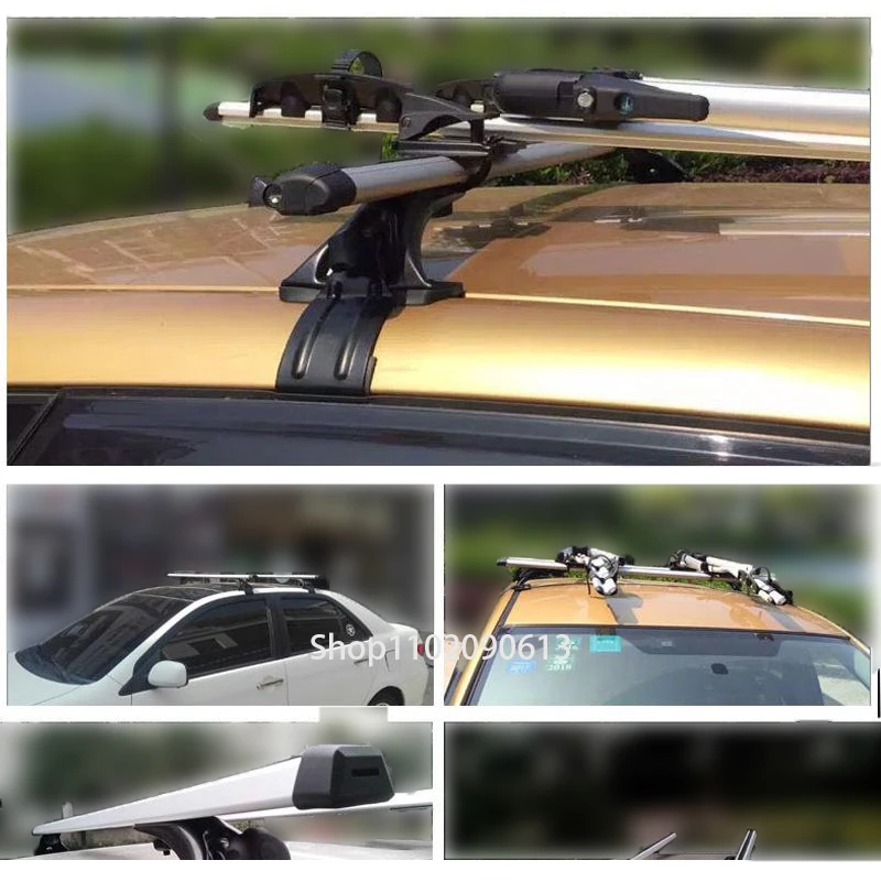 125CM 135CM Universal Car Roof Racks Kit No Need Original Roof Rail Aluminum Alloy Crossbar Luggage Carrier For Sedan Saloon