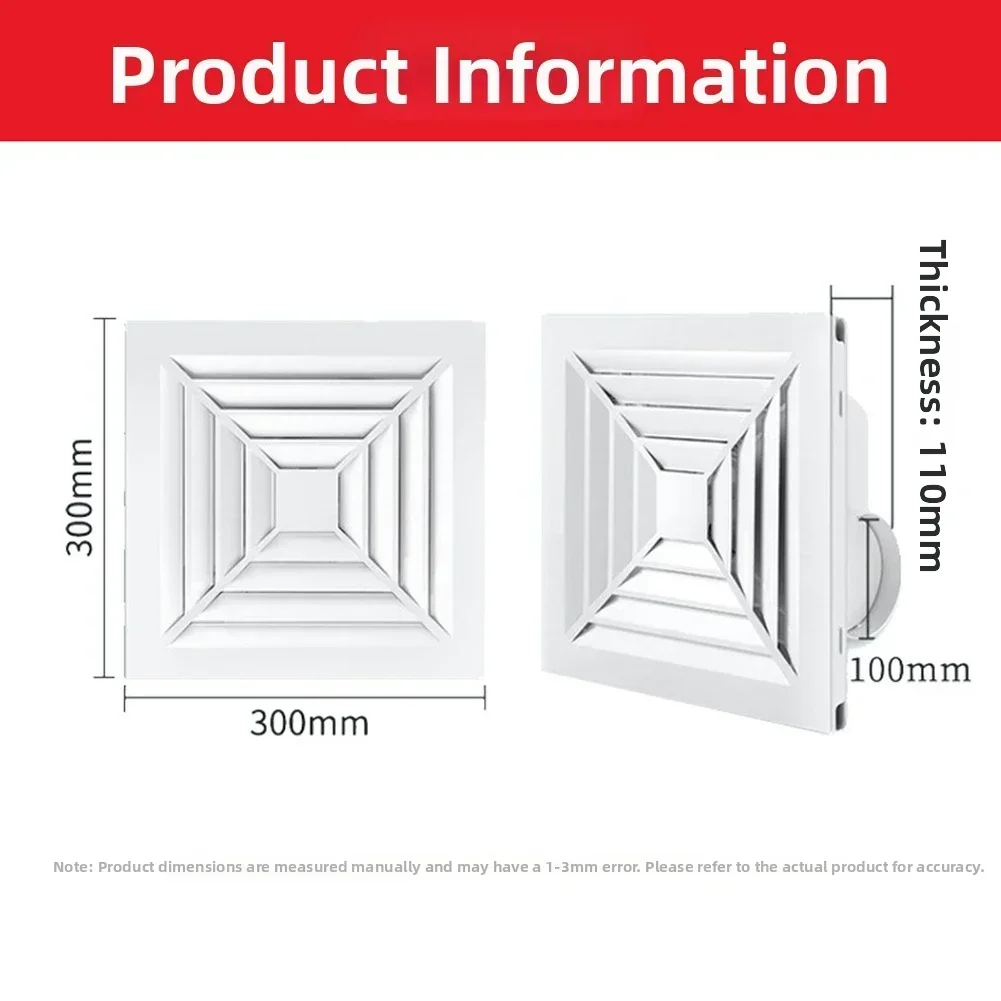 

Silent Kitchen Exhaust Fan Energy-saving Wall Mounted Vent Fan For Embedded In Bathroom Kitchen Toilet Integrated Ceiling