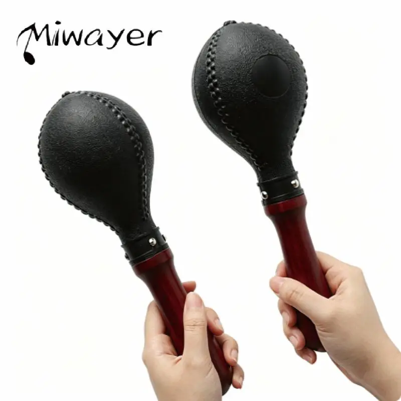 Maracas Profesionales Miwayer, Par de Maracas de Arena, Carcasa de Plástico ABS con Mangos de Madera para Actuaciones en Vivo, Grabaciones y Fiestas