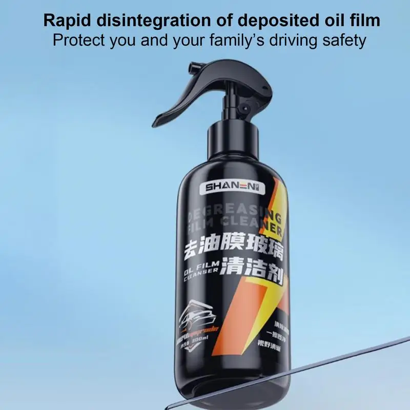 Car Glass Oil Film Cleaner 300ML Car Oil Film Water Spot Remover Simple And Convenient Cleaner Without Damaging Glass For Auto