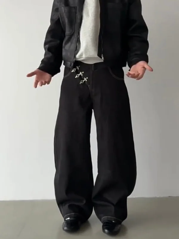 

Cleanfit Loose Men's Jeans Original Vintage Wa American Sle Spring Faion TANGZ STUDIO Menswear Casual mid Waist Zipper