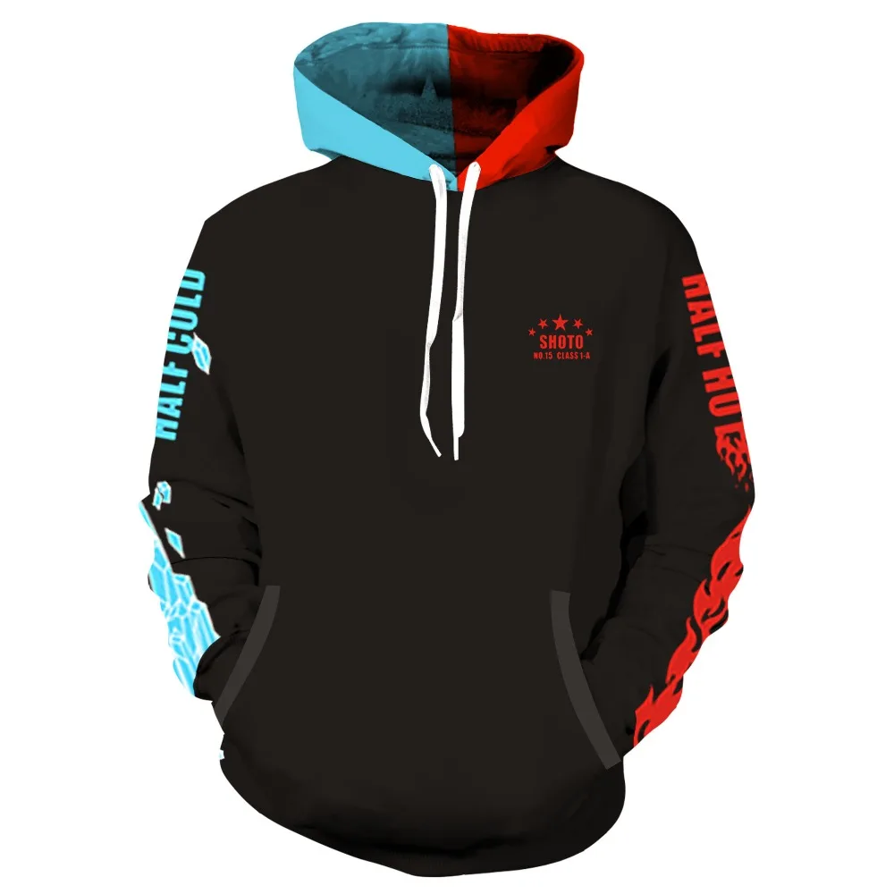 Mein Held Akademie Cosplay Kostüm 3D-Druck Hoodies Sweatshirts Uniformen Männer Hoodies Tops Mantel Kapuzen jacken Outfits