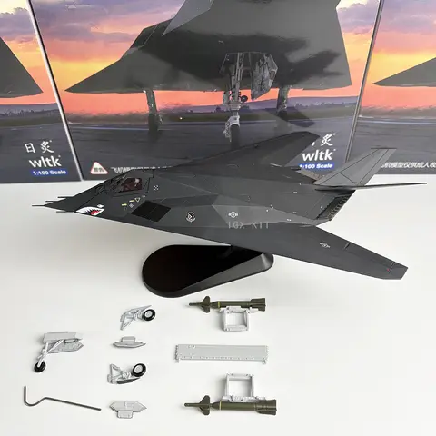 Modelo de Avião de Combate Stealth F117 em Escala 1/72, Simulação de Aeronave de Ataque, Decoração para Casa, Presente