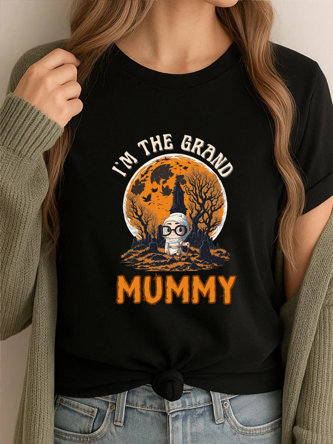 

I`M The Grand Mummy Mens Clothing 2025 Fashionable And Trendy Graphic Tees Classic Printed Clothes Vintage Style