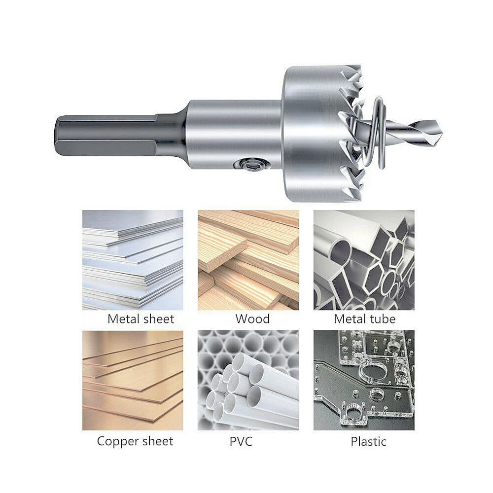 Binoax 32 Size Carbide Tip HSS Drill Bit Hole Saw Set With Box Stainless Steel Metal Alloy for Woodworking Tools 12-70mm