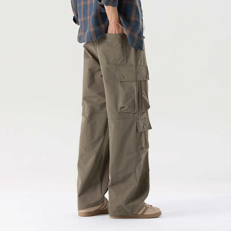 ผู้ชายฤดูร้อนน้ําหนักเบากลางแจ้งStreetwearแฟชั่นPlusขนาดหลวมสบายๆกางเกงผู้หญิงDrawstring Y2kกางเกง