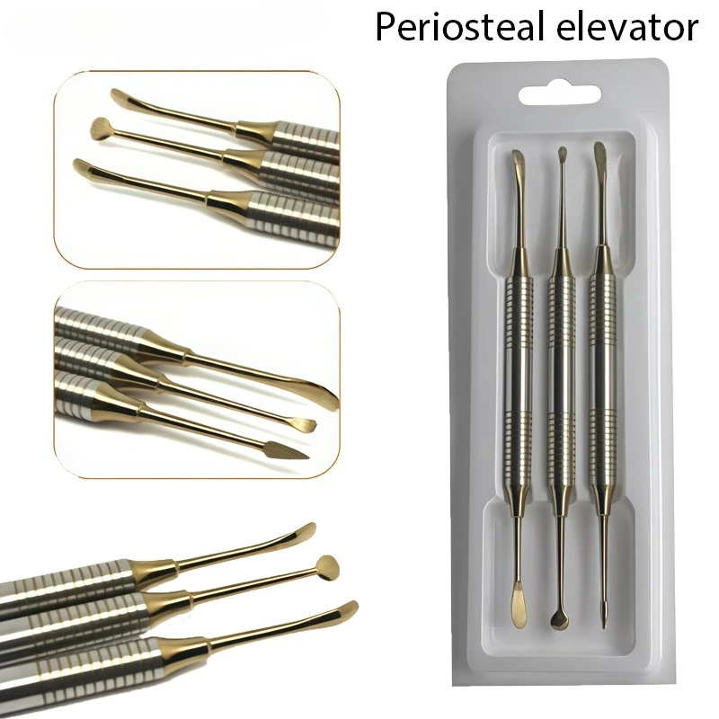 3Pcs/1Set Dental Instrument: Periosteal Separator Sharp and Durable Oral Periodontal Ligament Dissection Tool Gingival Material