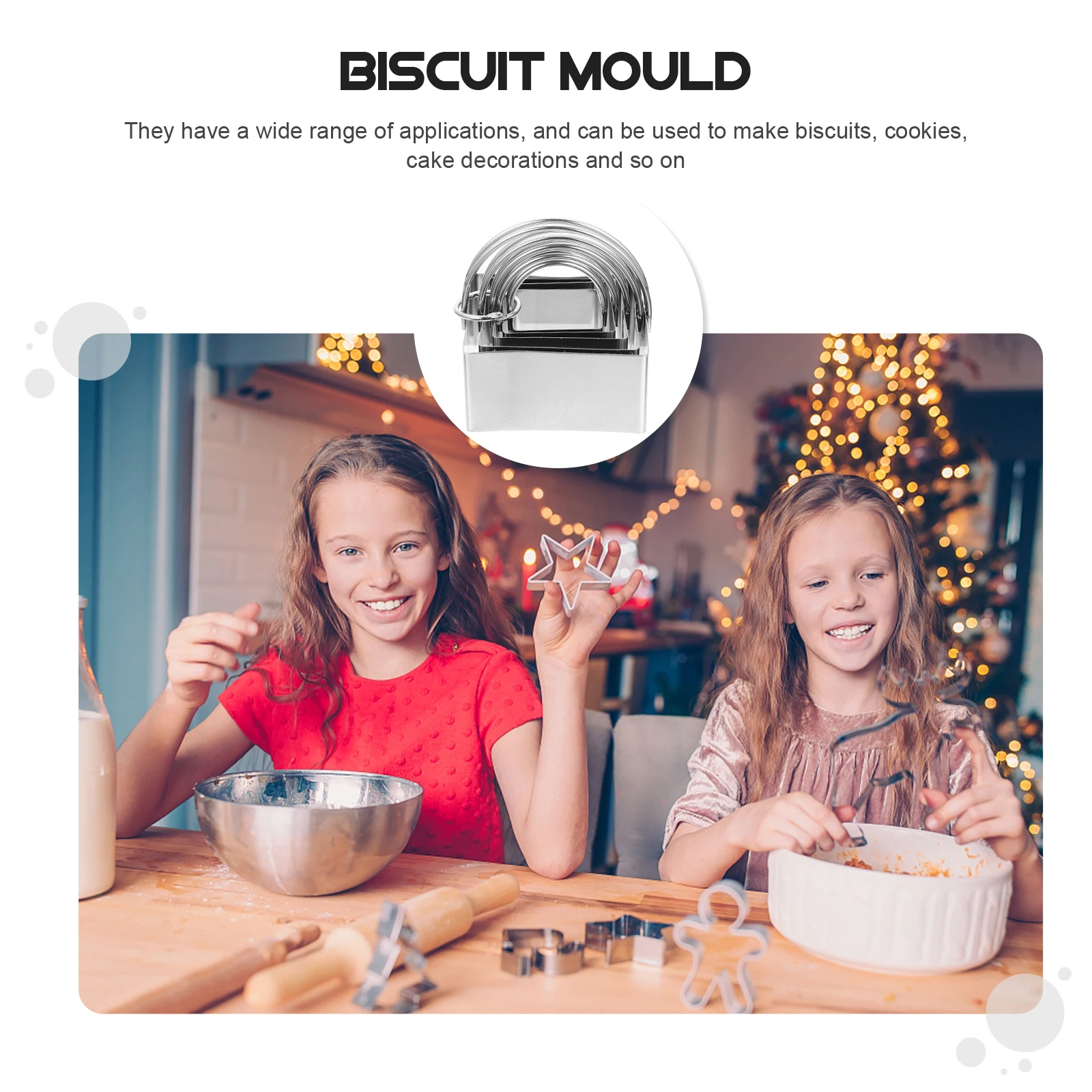 

5 Pcs Stainless Steel Mousse Mold Cookie Maker Square Bakery Molds Shapes