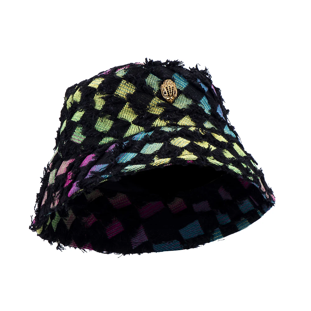 New Colored Woven Hat Diamond Shaped Fashion Hat Argyle Cap