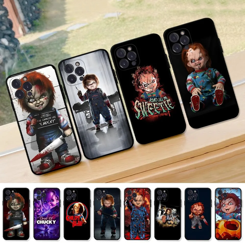 Película de terror Scary Chucky Doll Funda de teléfono para iPhone 15 14 11 12 13 Mini Pro XS Max Cover 6 7 8 Plus X XR SE 2020 Funda Shell