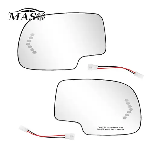 Reemplazo de señal de giro de cristal para espejo retrovisor lateral calefactable para Chevy Silverado GMC Sierra Cadillac Escalade 2003 2004 2005 2006