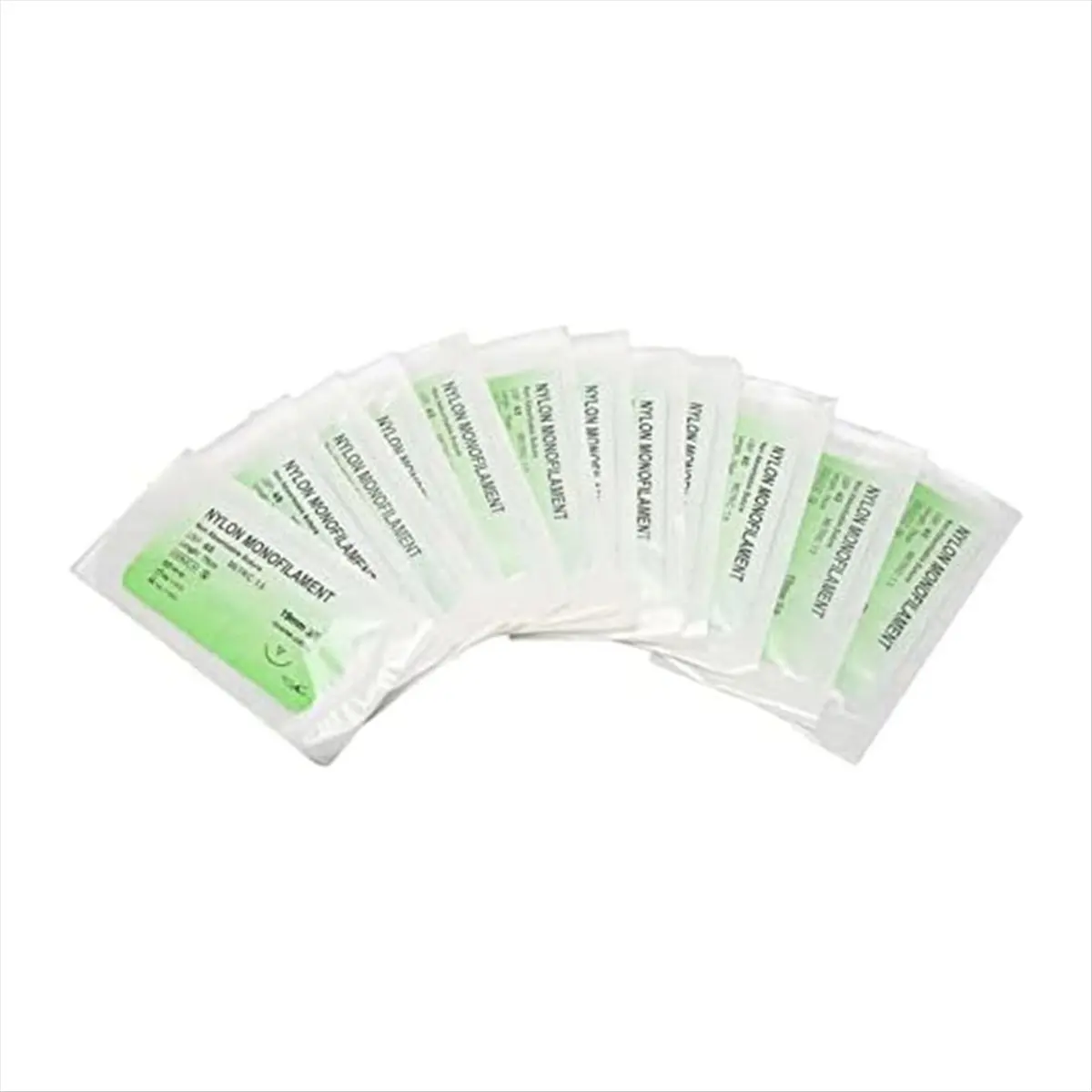 DT38 12Pcs Suture Practice Thread Individual Package Suturing Thread Set with CurvedNeedle and Nylon Materials (4/0)