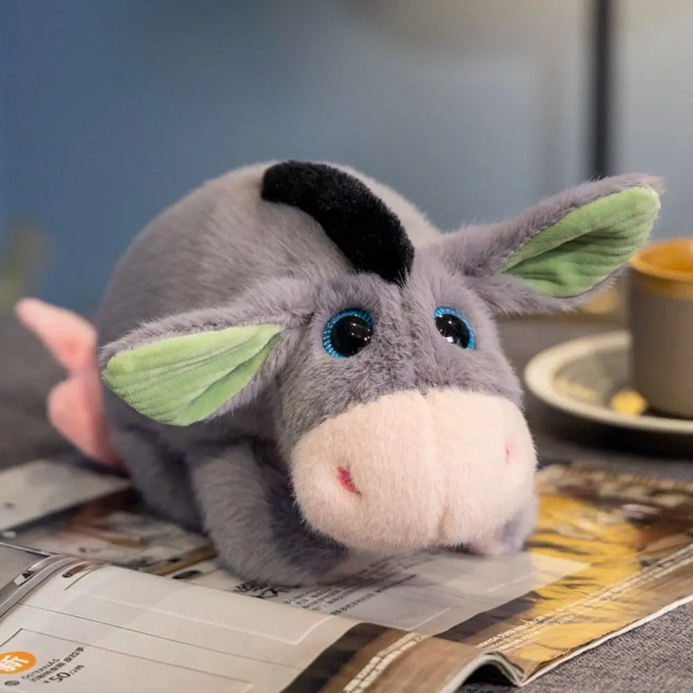 

Realistic Cartoon Plush Donkey Toy Handmade Comfortable Simulation Stuffed Animal Portable Soft Cute Mule Plush Doll Gifts