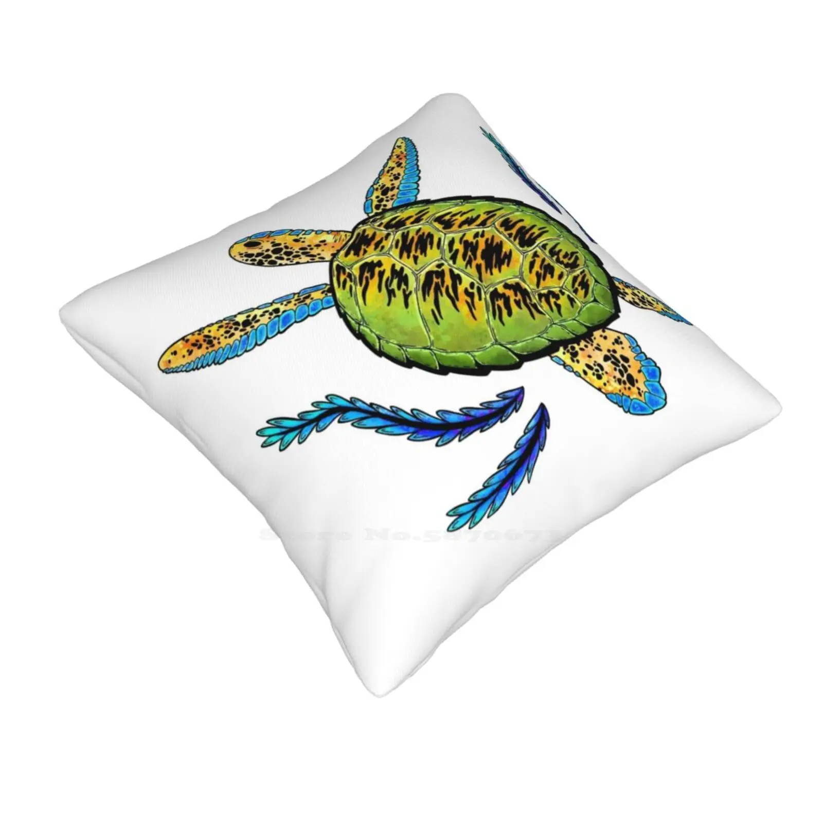 Tropical Turtle Fashion Sofa Throw Pillow Cover Pillowcase Tropical Colourful Colorful Crab Marine Creature Ocean Reef Animal