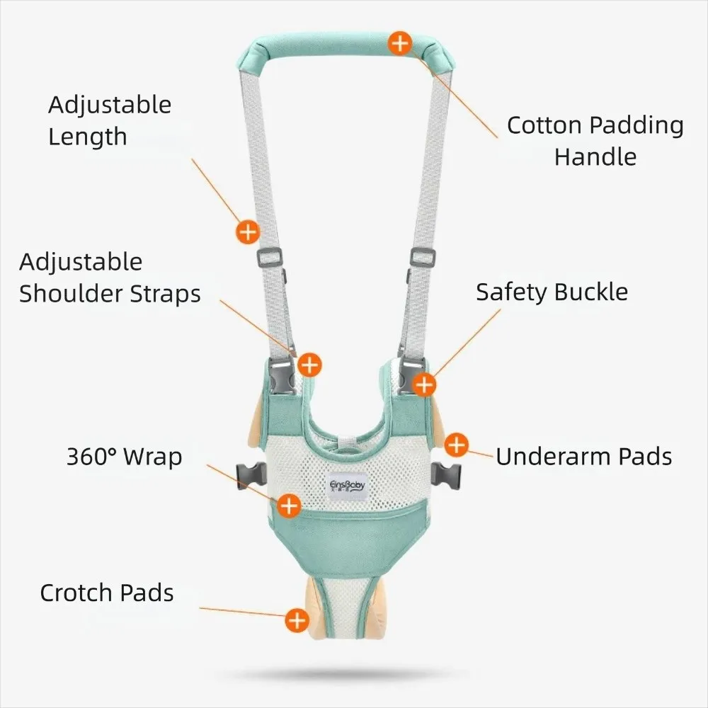 

Безопасные детские ходунки, дышащие портативные обучающие прогулки, поддерживающий тренажер, нескользящий длинный помощник для малышей, детский ремень
