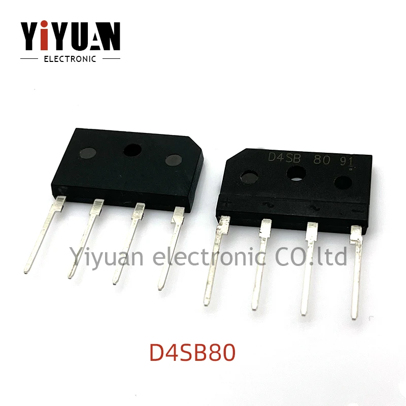 10PCS New original D4SB80 single-phase rectifier bridge 4A 800V ZIP4