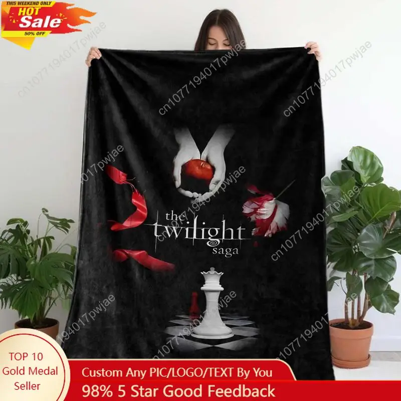 

Twilight print flannel blanket soft comfortable suitable for all seasons birthday friends gift suitable Custom blankets