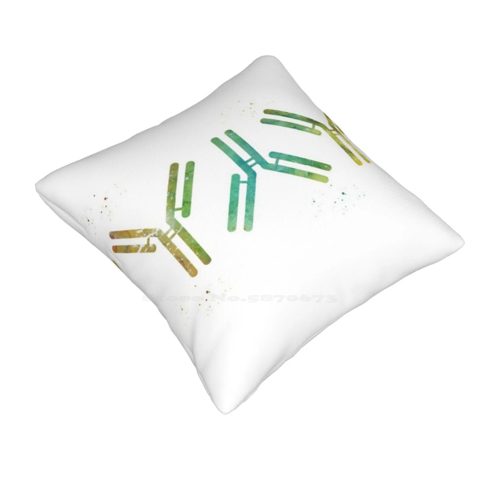 Antibody Pillows Case Bedroom Home Decoration Antibody Watercolor Antibodies Medical Art Immunology Science Medicine Immune