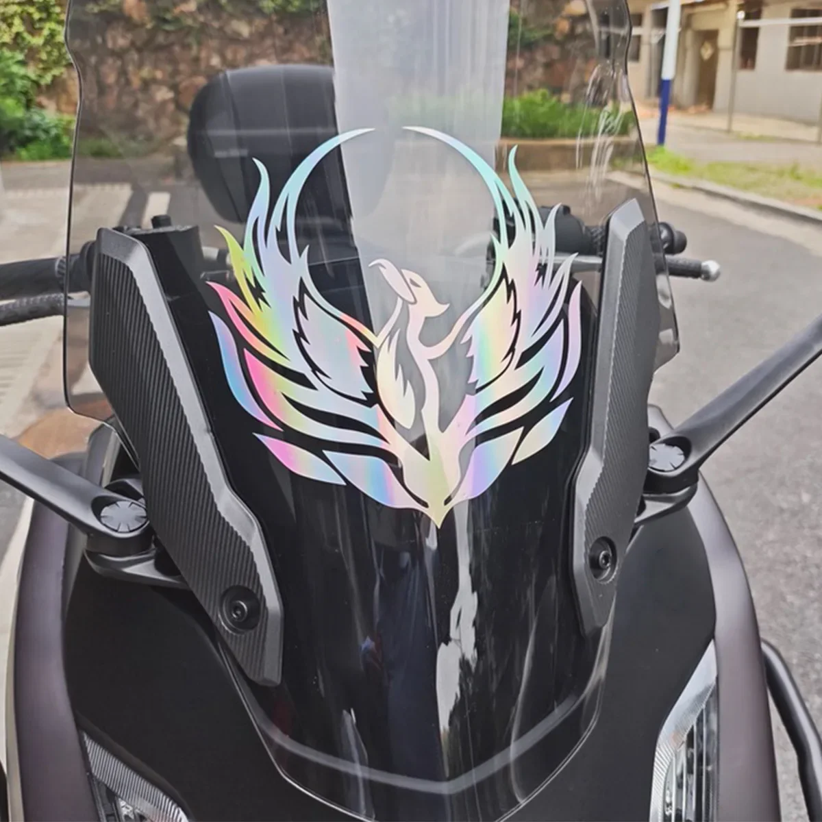 Laser Fire Phoenix Vinyl Stickers Decals Scratch Cover for Car Electric Vehicle Body Decor