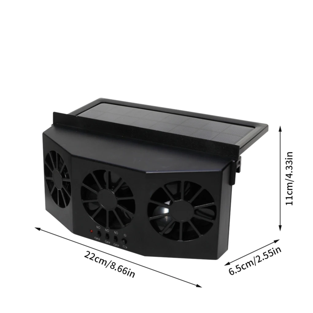 Solar Car Exhaust Fan Energy-saving Promoting Air Circulation Solar Powered Car Ventilator Auto Air Vent White