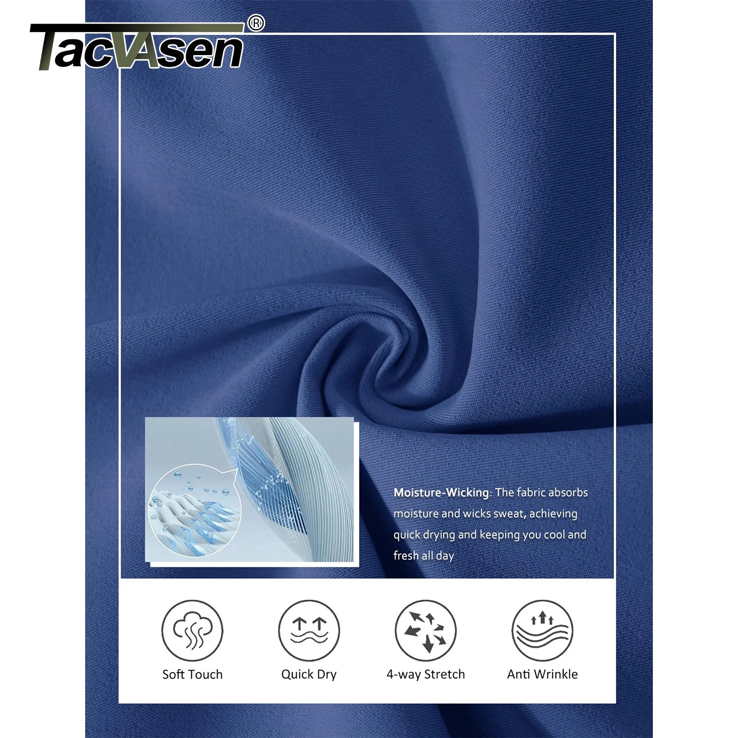 TACVASEN جولف سريعة الجافة السراويل الرجال تمتد خفيفة الوزن فستان العمل السراويل غير رسمية مع 4 جيوب شقة الجبهة المشي لمسافات طويلة السراويل 9 بوصة #5